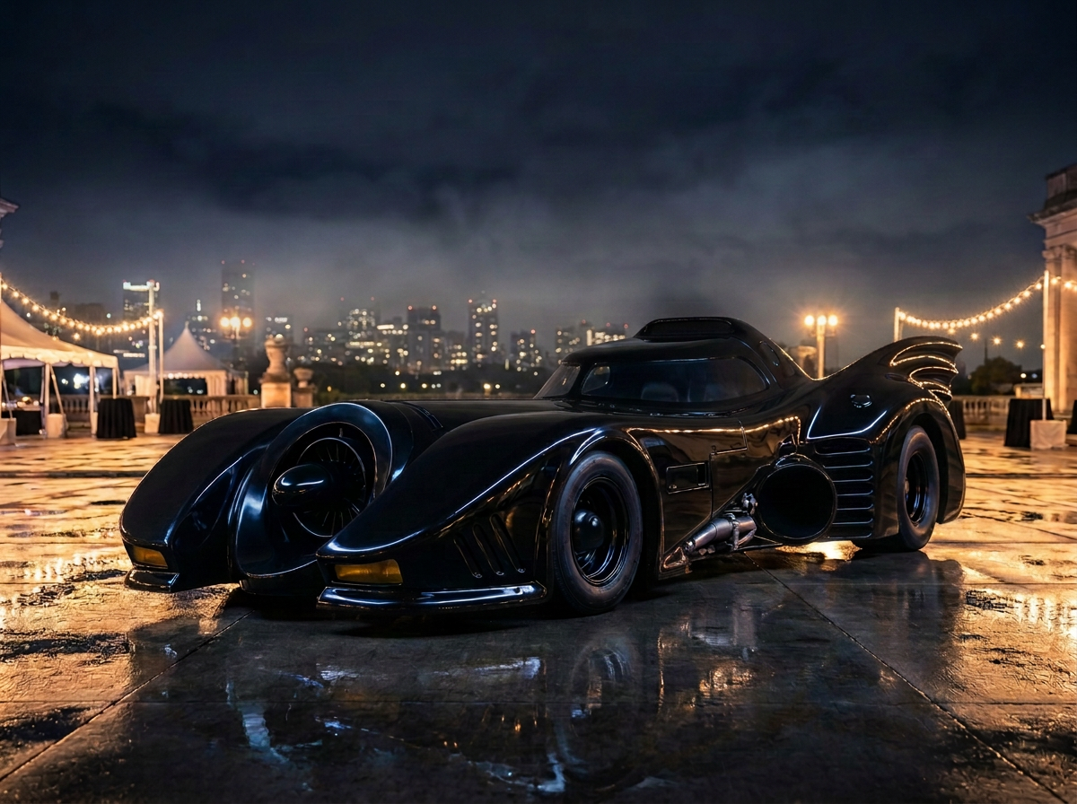 The Batmobile, illustrative replica vehicle image